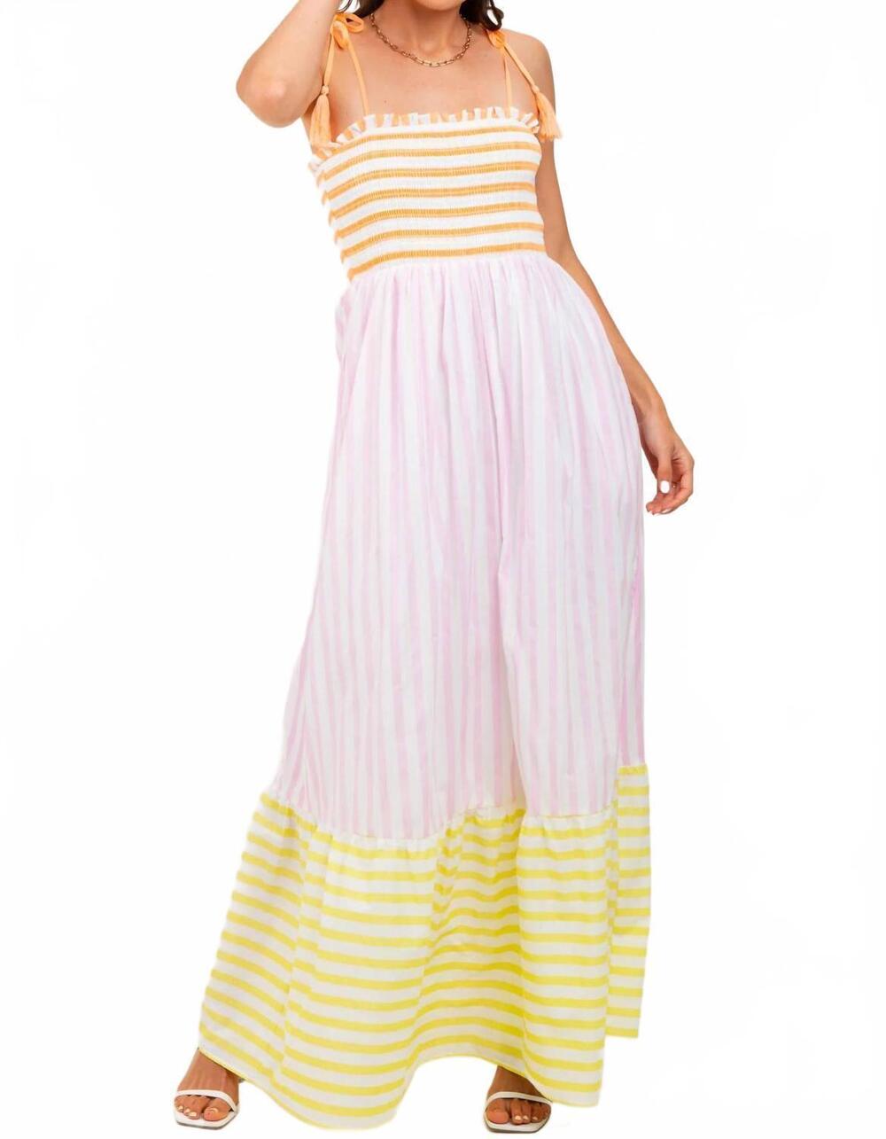 NEW IN FEBRUARY sherbert maxi dress in multi